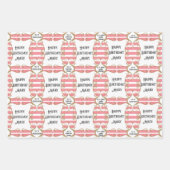 Mijlpaal verjaardag glitter en glam personaliseren inpakpapier vel (Voorkant)