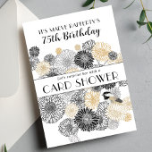 Mijlpaal Verjaardag Zwart en Goud Kaart Versiering