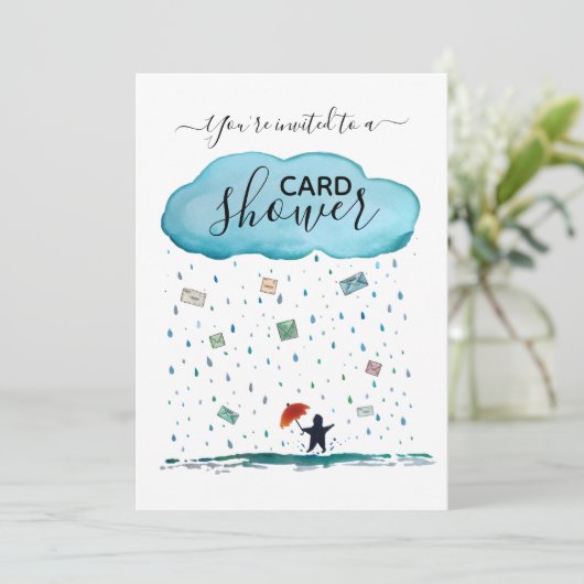 Mijlpaal Verjaardagsfeestje per Post Kaart Shower (Staand voorkant)