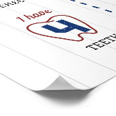 Mijlpaal voor honkbal op jaardag poster (Hoek)