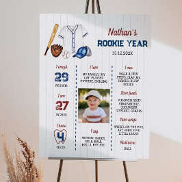 Mijlpaal voor honkbal op jaardag poster