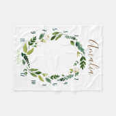 Mijlpaal waterverf tracker, groen fleece deken (Voorkant (Horizontaal))