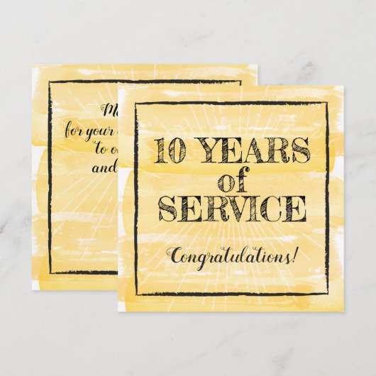 Mijlpaal werknemer jubileum erkenning award kaart (Voorkant / Achterkant)