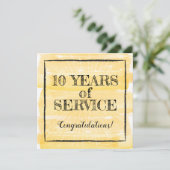 Mijlpaal werknemer jubileum erkenning award kaart (Staand voorkant)