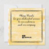 Mijlpaal werknemer jubileum erkenning award kaart (Achterkant)