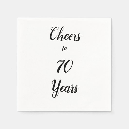 Mijlpaaljaar Cocktail papier servetten (Voorkant)