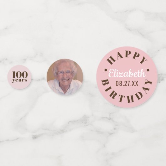 mijlpaalverjaardag | Kies uw jaar op maat Confetti (Achterkanten)