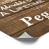 Mijlpalen van gepersonaliseerd Jubileum voor houtw Poster (Hoek)