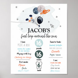 Mijlpalen voor buitenruimte, eerste verjaardag poster