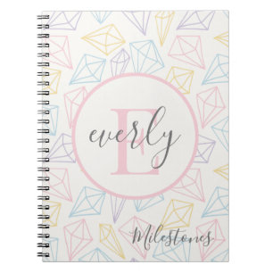 Mijlpalenboek moderne Baby Notitieboek