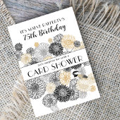 Mijlpunt Verjaardag Zwart en Goud Kaart Shower