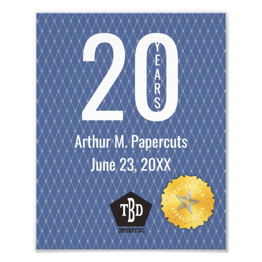 Mijlstagedag 20 jaar werknemers foto afdruk (Voorkant)