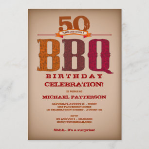 Mijlsteen Birthday BBQ Celebration Invitation Kaart