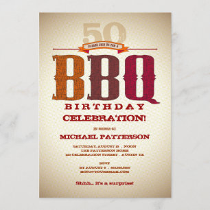 Mijlsteen Birthday BBQ Celebration Invitation Kaart
