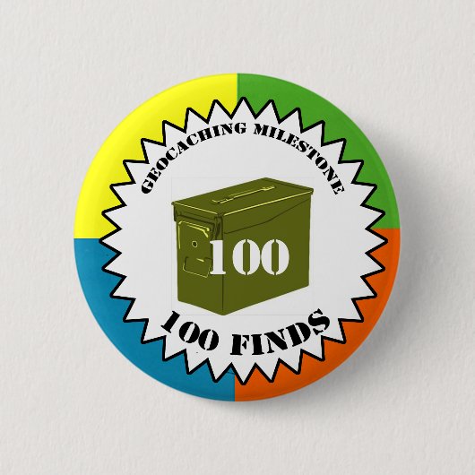 Mijlsteen Button van 100 vinnen (Voorkant)