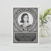 Mijlsteen Dag Uitnodigingen Uw Foto (Staand voorkant)