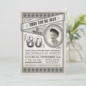  Mijlsteen Dag Uitnodigingen Uw Foto (Staand voorkant)