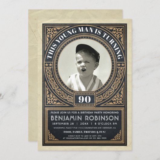  Mijlsteen Dag Uitnodigingen Uw Foto (Voorkant / Achterkant)