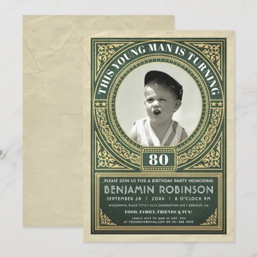  Mijlsteen Dag Uitnodigingen Uw Foto (Voorkant / Achterkant)