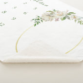Mijlsteen foto Gilded Blooms Baby Name Sherpa Deken (3/4)