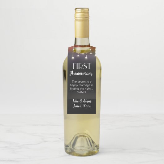 Mijlsteen Gepersonaliseerde Jubileum Labels wijn (Op fles)