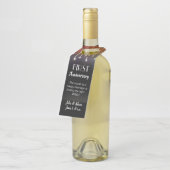 Mijlsteen Gepersonaliseerde Jubileum Labels wijn (Schuin)