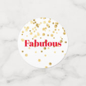 Mijlsteen tafel-Confetti - Goud en rood - Fabulair Confetti (Kleine voorkant)