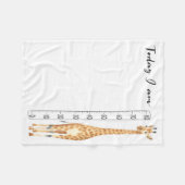 Mijlsteen voor Giraffe in hoogte Fleece Deken (Voorkant (Horizontaal))