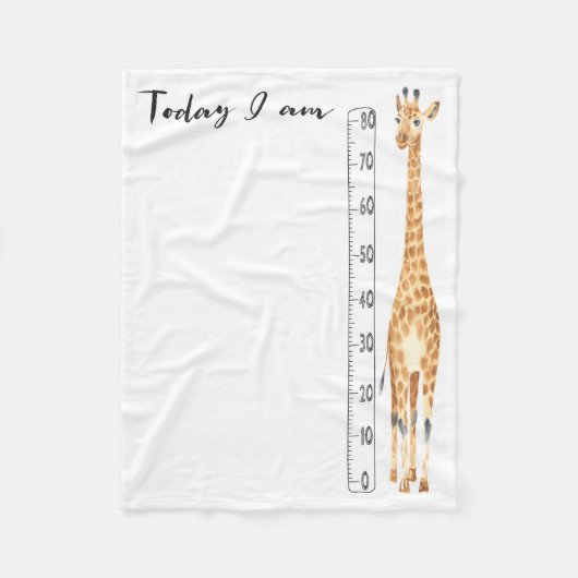 Mijlsteen voor Giraffe in hoogte Fleece Deken (Voorkant)