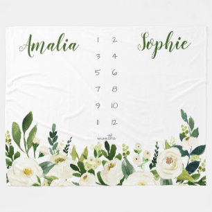 Mijlsteen waterverf-bloemen voor jonge meisjes fleece deken