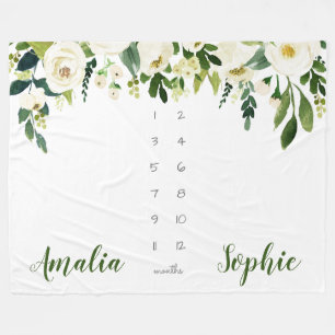 Mijlsteen waterverf-bloemen voor jonge meisjes fleece deken