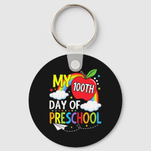 Mijn 100ste dag van de kleuterschool leuke student sleutelhanger