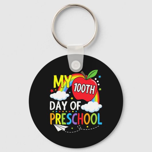 Mijn 100ste dag van de kleuterschool leuke student sleutelhanger (Voorkant)