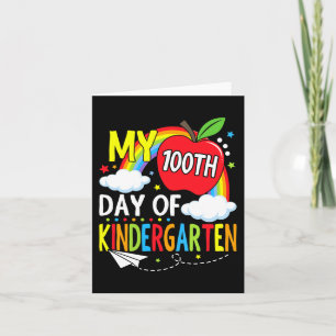 Mijn 100ste dag van kleuterschool studenten Kinder Kaart