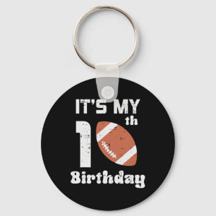 Mijn 10e verjaardag American Football 10 jaar oud Sleutelhanger