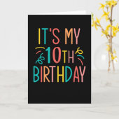 Mijn 10e verjaardag | Cadeau 10 jaar oud Kaart (Gele Bloem)