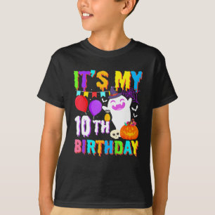Mijn 10e Verjaardag Gifts Ghost Pumpkin Halloween T-shirt