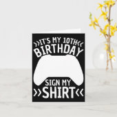 Mijn 10e verjaardagsbord Mijn Shirt 10 jaar oude j Kaart (Gele Bloem)