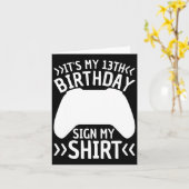 Mijn 13de verjaardagsteken Mijn Shirt 13 jaar oud  Kaart (Gele Bloem)