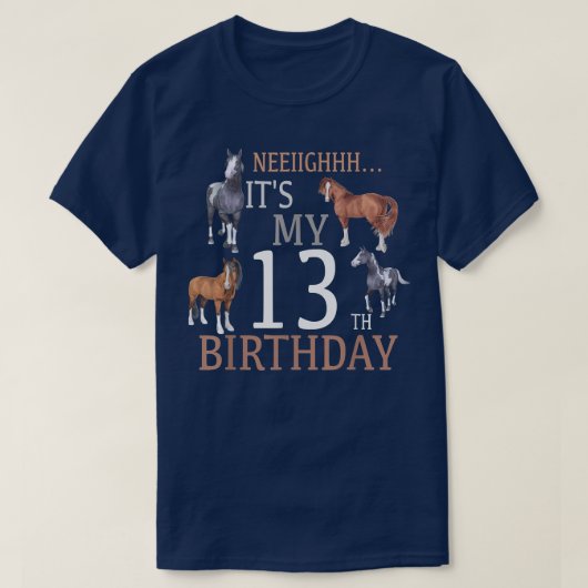 Mijn 13e Shirt Paarden van 13 jaar oud (Design voorkant)