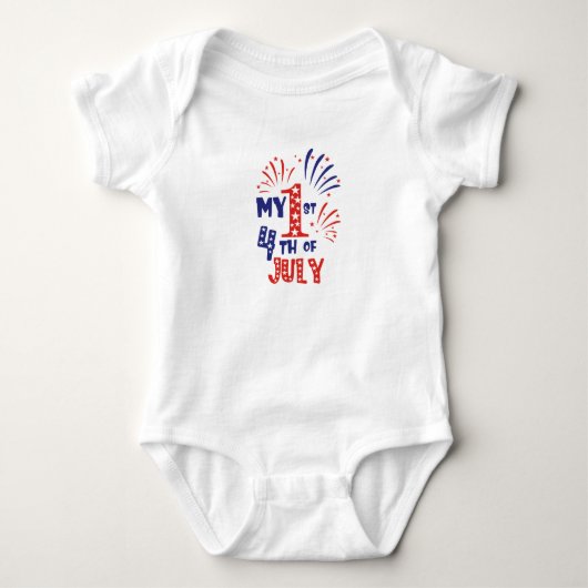 Mijn 1e 4 juli - Baby Bodytje Romper (Voorkant)