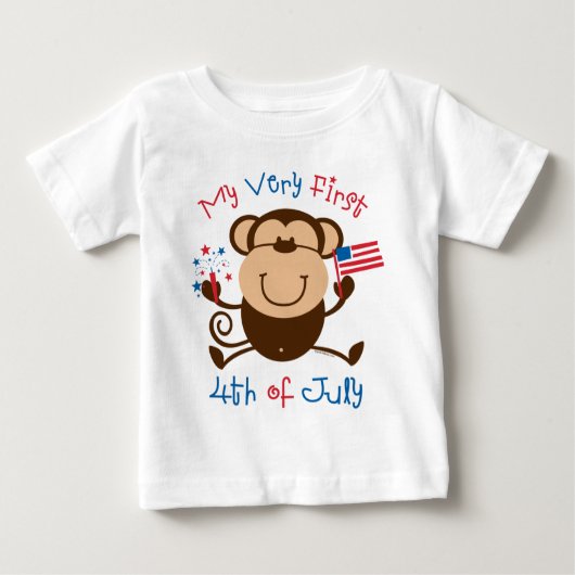 Mijn 1e 4e Boy Monkey Baby T-shirt (Voorkant)