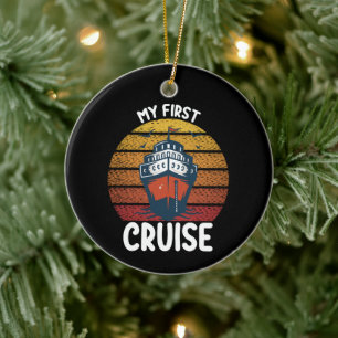 Mijn 1e cruise retro Vintage Keramisch Ornament