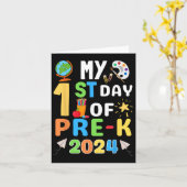 Mijn 1e dag van Pre-K 2024 eerste dag terug naar s Kaart (Gele Bloem)