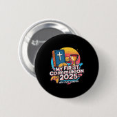 Mijn 1e Eerste Communie 2025 Videospelcontroller Ronde Button 5,7 Cm (Voorkant /achterkant)
