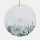 Mijn 1e Eerste Kerst Schattige Polar Beer Custom Keramisch Ornament (Achterkant)