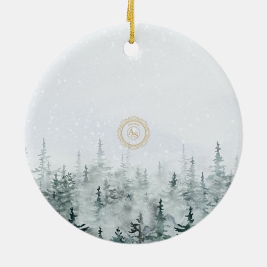 Mijn 1e Eerste Kerst Schattige Polar Beer Custom Keramisch Ornament (Achterkant)