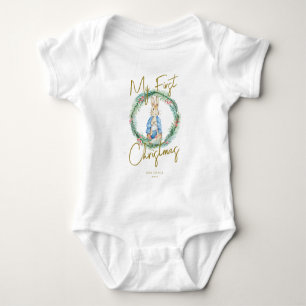 Mijn 1e Eerste Kerstmis Peter Bunny Konijn Babygro Romper