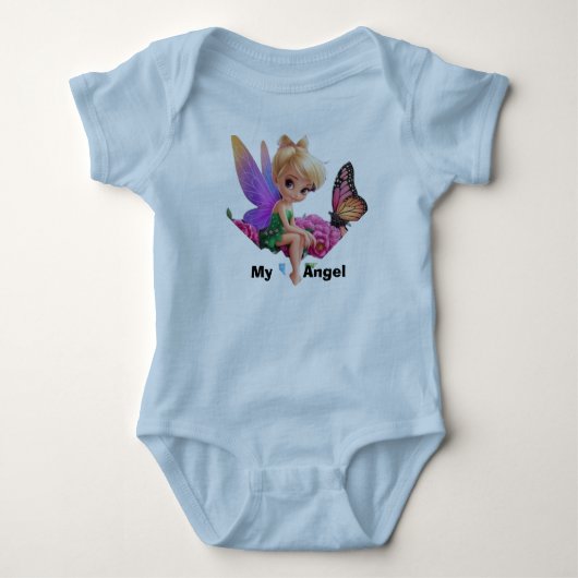 “Mijn 1e Engel” Fee Whimsical Charme 1e moment Romper (Voorkant)