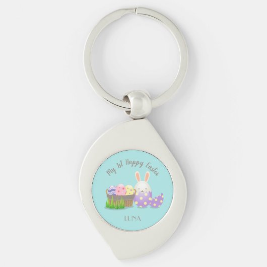 Mijn 1e gelukkige Pasen Sleutelhanger (Voorkant)